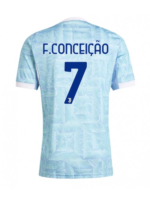 Juventus Francisco Conceicao #7 Replika Borta Kläder 2025-26 Kortärmad Juventus Francisco Conceicao #7 Replika Borta Kläder 2025-26 Kortärmad